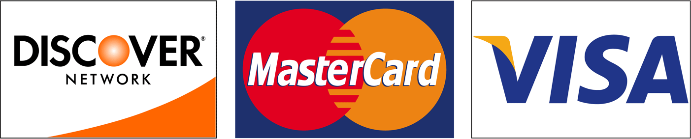 Discover, MasterCard, Visa Logo Cards